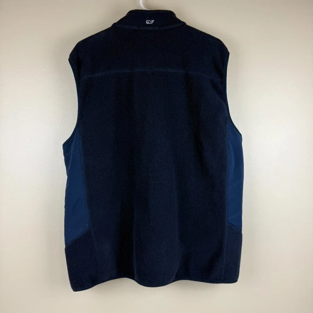 Men's Vineyard Vines Fleece Vest | L | Full-Zip | Zipper Pockets